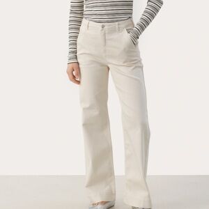 Part Two Barba Cream Wide-Leg Pants 28” waist